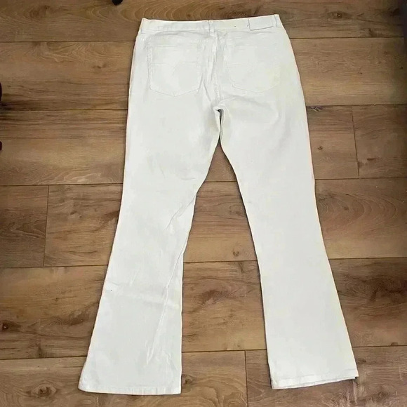 Ralph Lauren Jeans White Jeans White Label Size 12 Wide Leg Vintage LRL Jeans Co - Picture 7 of 8